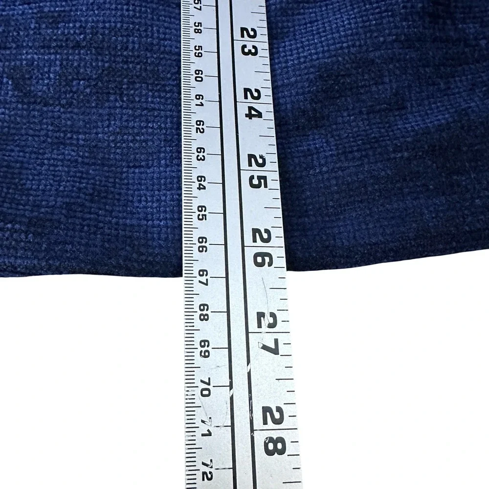 Drew Navy Blue‎ Textured Knit Blazer Jacket Side Stripe Womens Large Made in USA